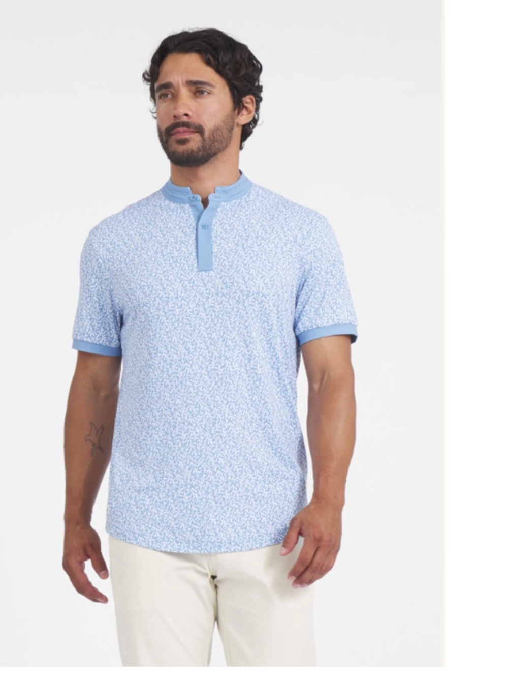 Mantra Men’s Catalyst Polo Size XL Band Collar Performance Golf Shirt